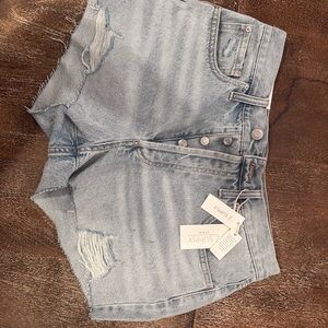 Women's Light Blue Denim Shorts